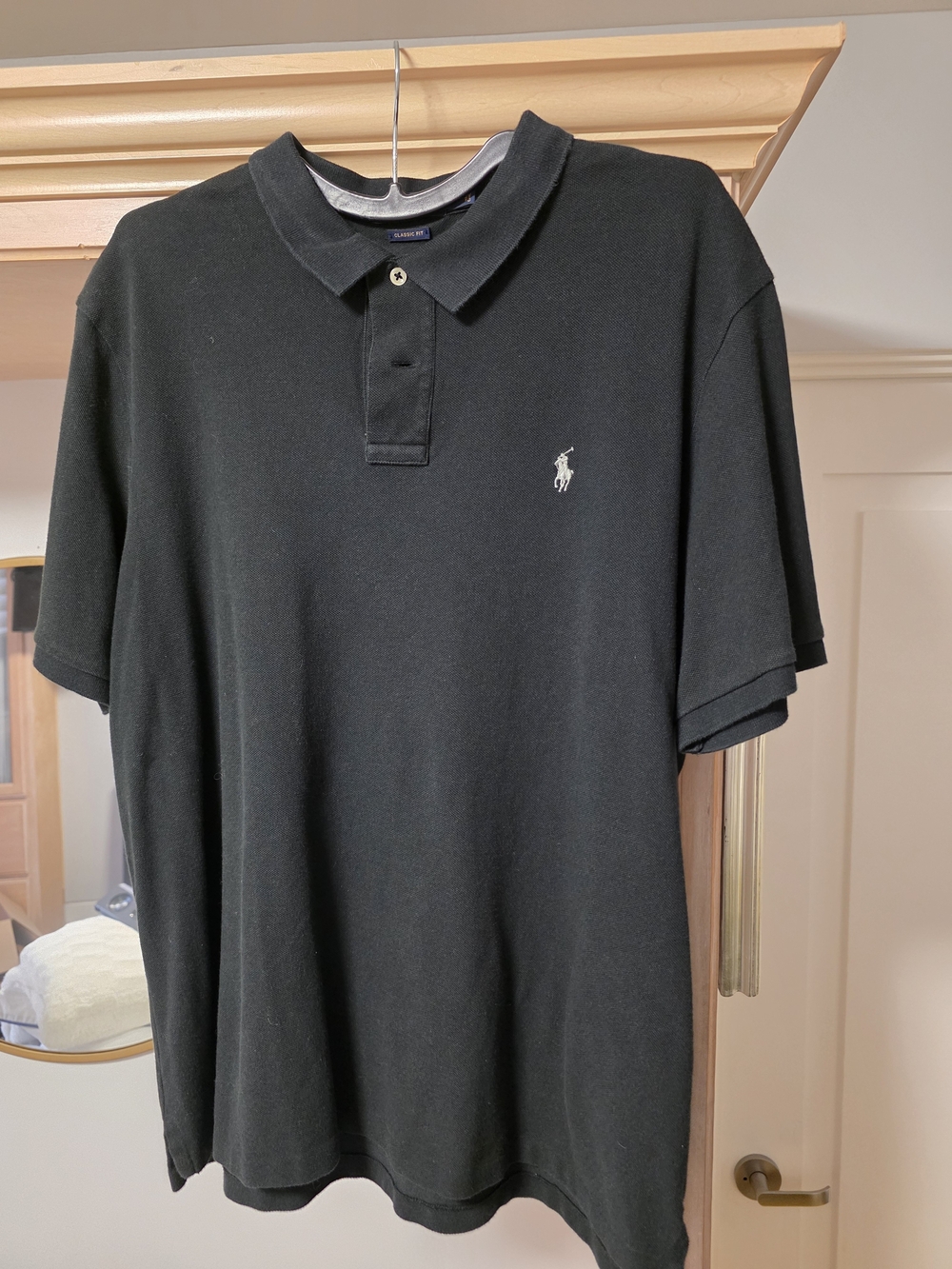 Polo by Ralph Lauren Black Polo Shirt with White Pony Logo